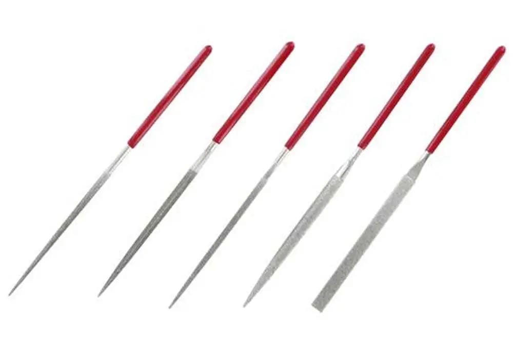 Figurine set of 5 diamond needle files